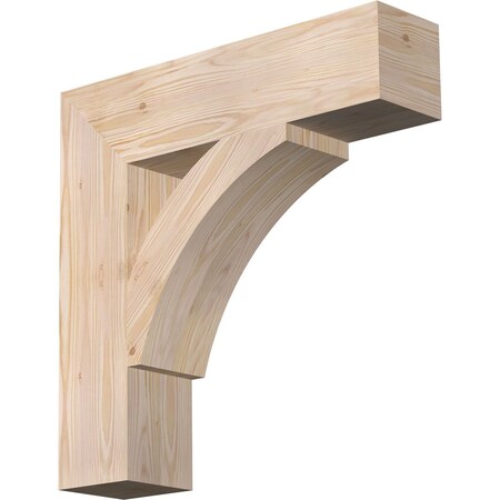 Ekena Millwork Thorton Block Smooth Bracket, Douglas Fir, 5 1/2"W x 24"D x 24"H BKT06X24X24THR05SDF